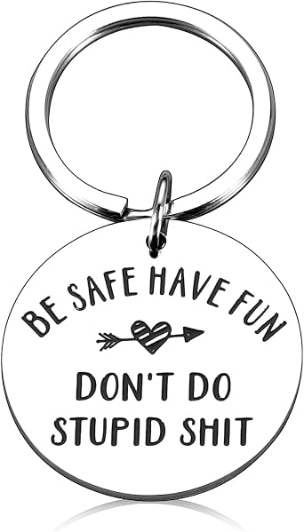 Graduation Gifts for 18 Year Old Boy Dont Do Stupid Sh t Keychain - Gifts for College Boys 16th 18th 21st Birthday Gifts for Daughter Son, Off to College Gifts College Supplies for Women Men