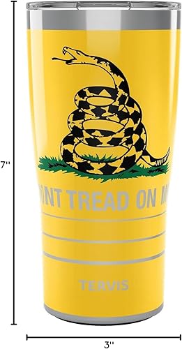 Miniatura 9 de Tervis Traveler Gadsden - Vaso aislado de triple pared con la bandera Don't Tread On Me (Don't Tread On Me), vaso de viaje mantiene las bebidas