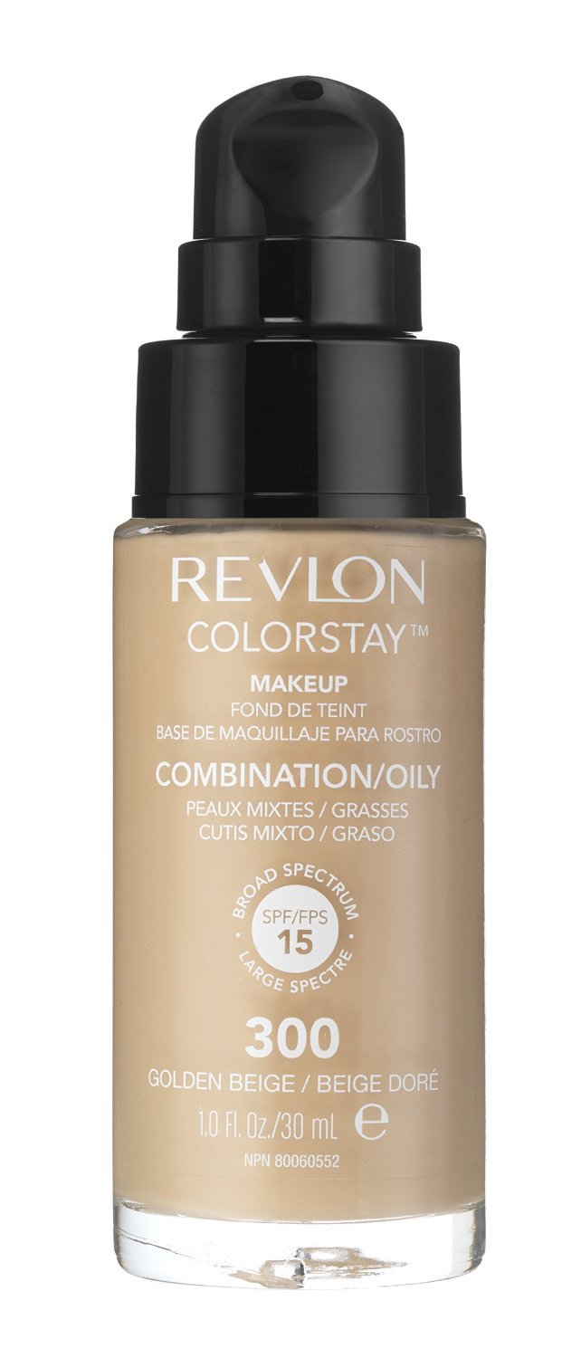 3 x Revlon Colorstay Pump 24HR Make Up SPF15 Comb/Oily Skin 30ml - Golden Beige