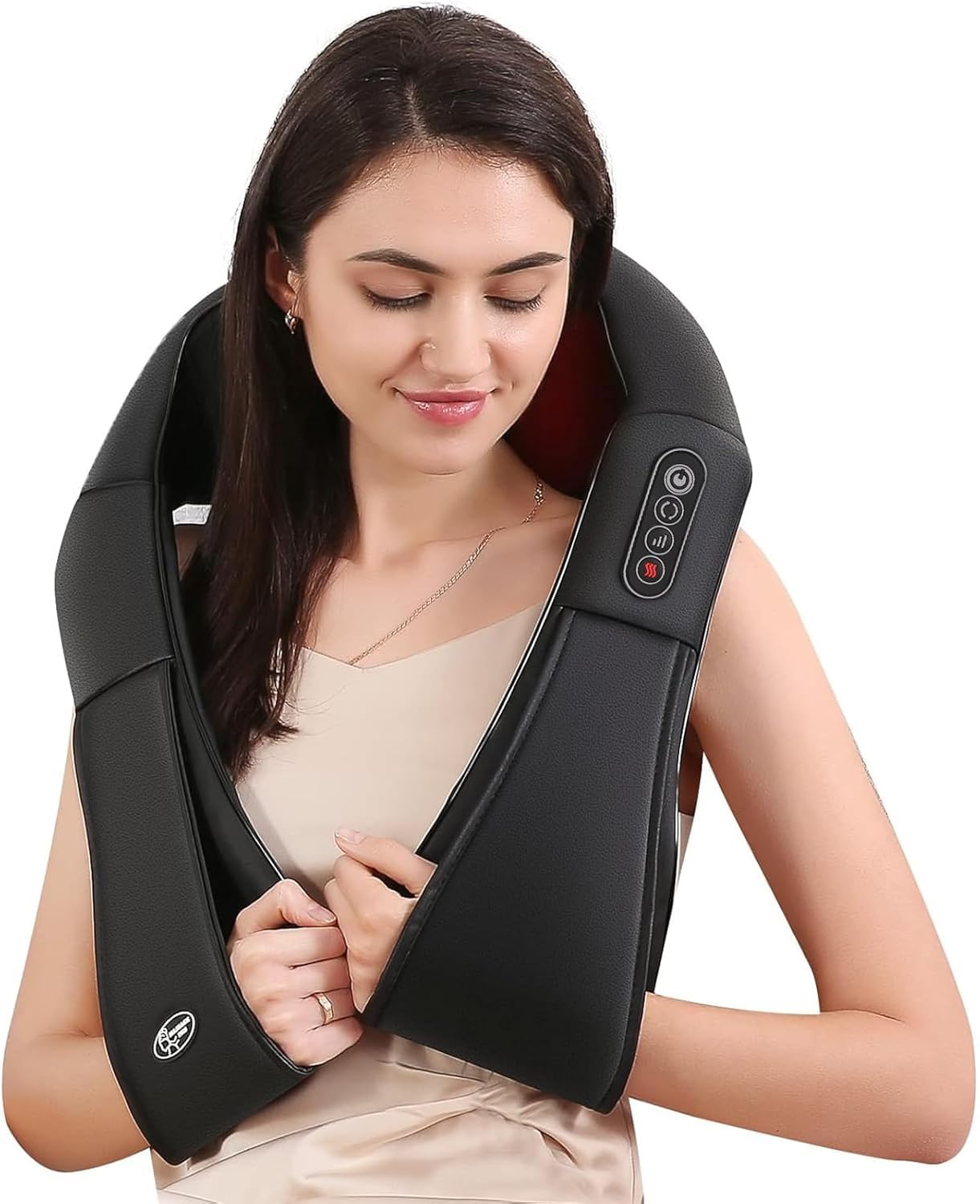 Neck and Shoulder Massager, Shiatsu Electric Cervical Massager with Heat Function, 3 Adjustable Positions Back Massager, for Fatigue Relaxation Home and Office
