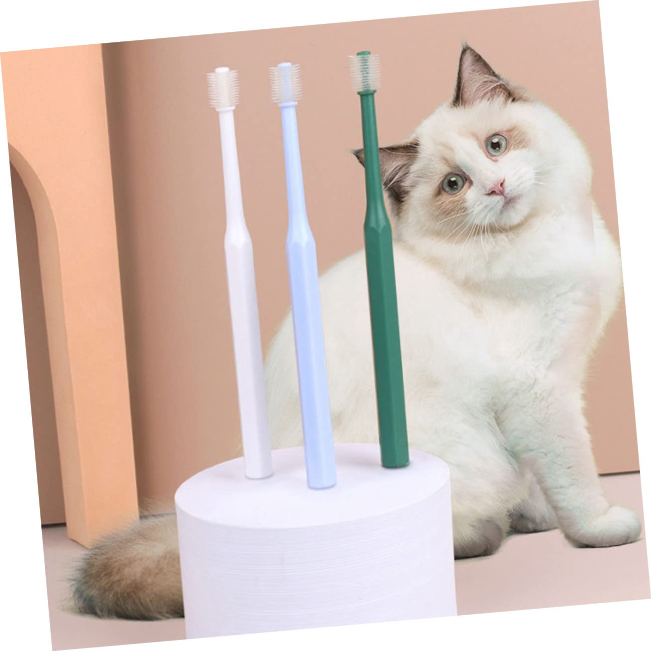 BESPORTBLE 3 Ensembles Brosse À Dents Nettoyeur De Dents De Chat Pour Dents D'animaux Brosse De Nettoyage Buccal Brosse Orale Pratique Pour Animaux De Compagnie Type 4 Pièces * 3