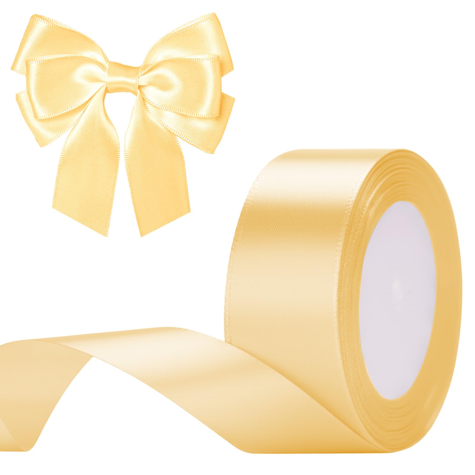 G2PLUS Baby Pink Satin Ribbons 10mm: Thick Fabric Gift Wrap Ribbons for Crafting, Party Decoration, 22m — view 42