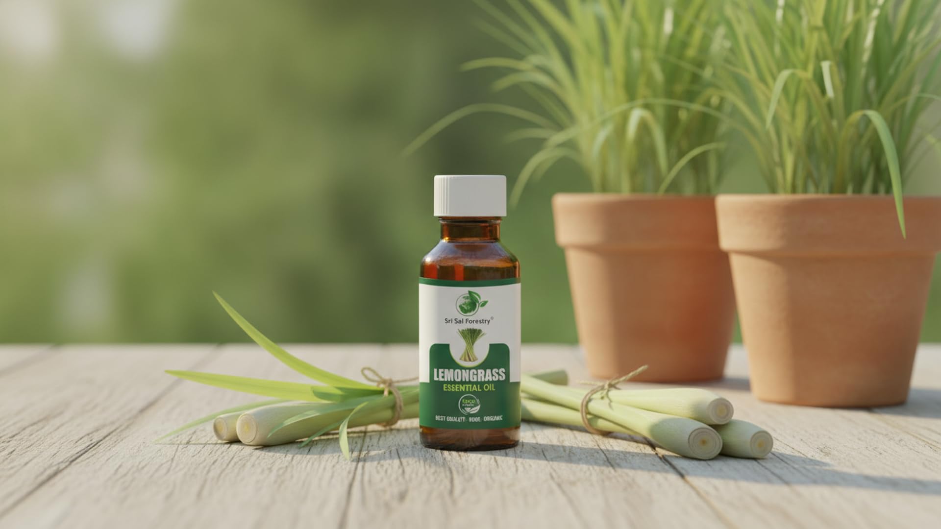 SRI SAI FORESTRY Lemongrass Essential Oil 100ml | Pure & Undiluted Aromatherapy Oil | Strong Long-Lasting Citrus Aroma for Diffuser, Humidifier, Air Freshener, Candle Making, Soap Making, Meditation & Home Fragrance 1