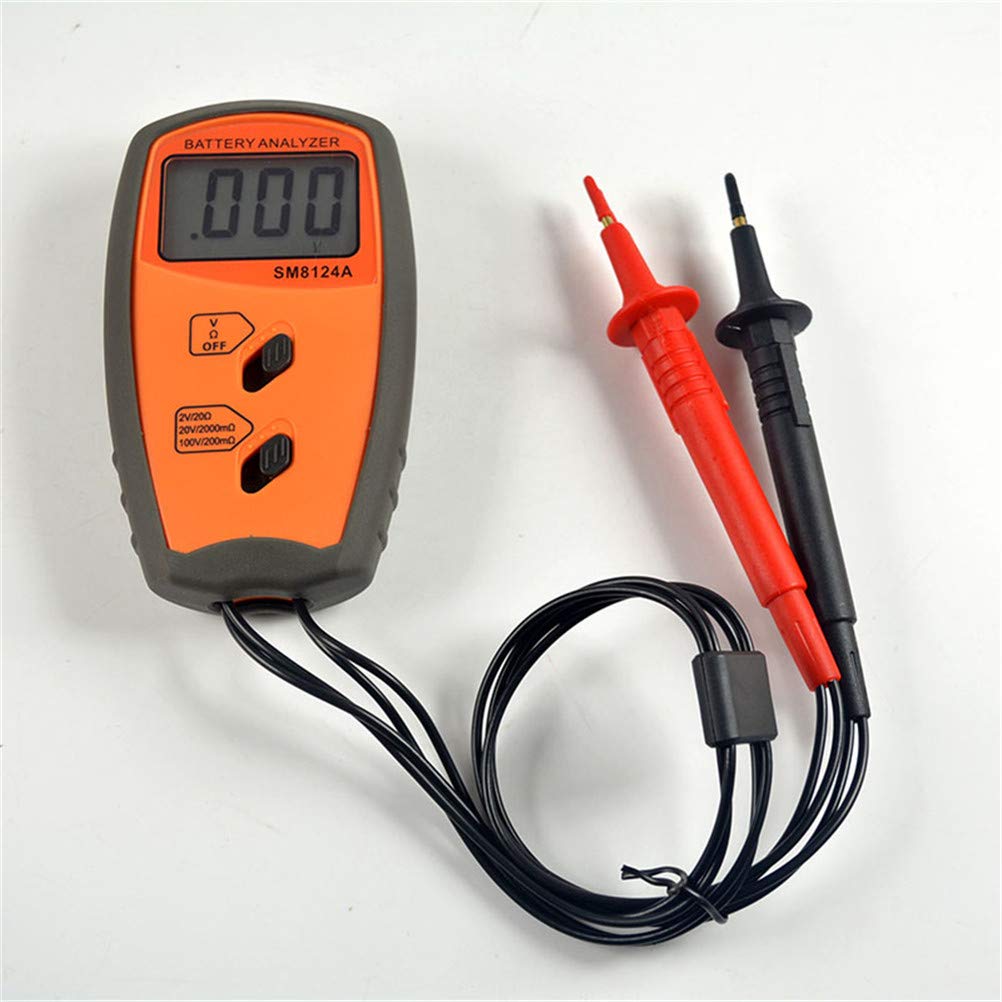 Tester SM8124 del misuratore di impedenza interna del voltmetro di resistenza della batteria del display LCD digitale portatile Szaerfa 20R