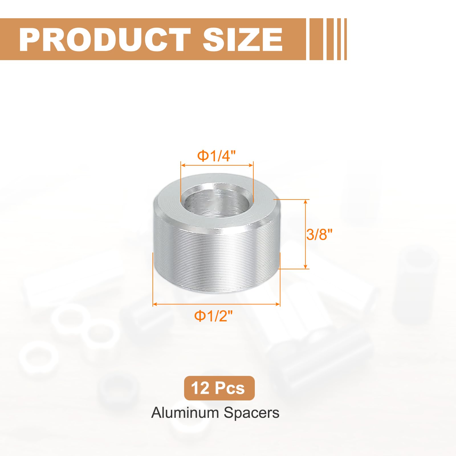PATIKIL 12PCS Aluminum Spacers - Image 2