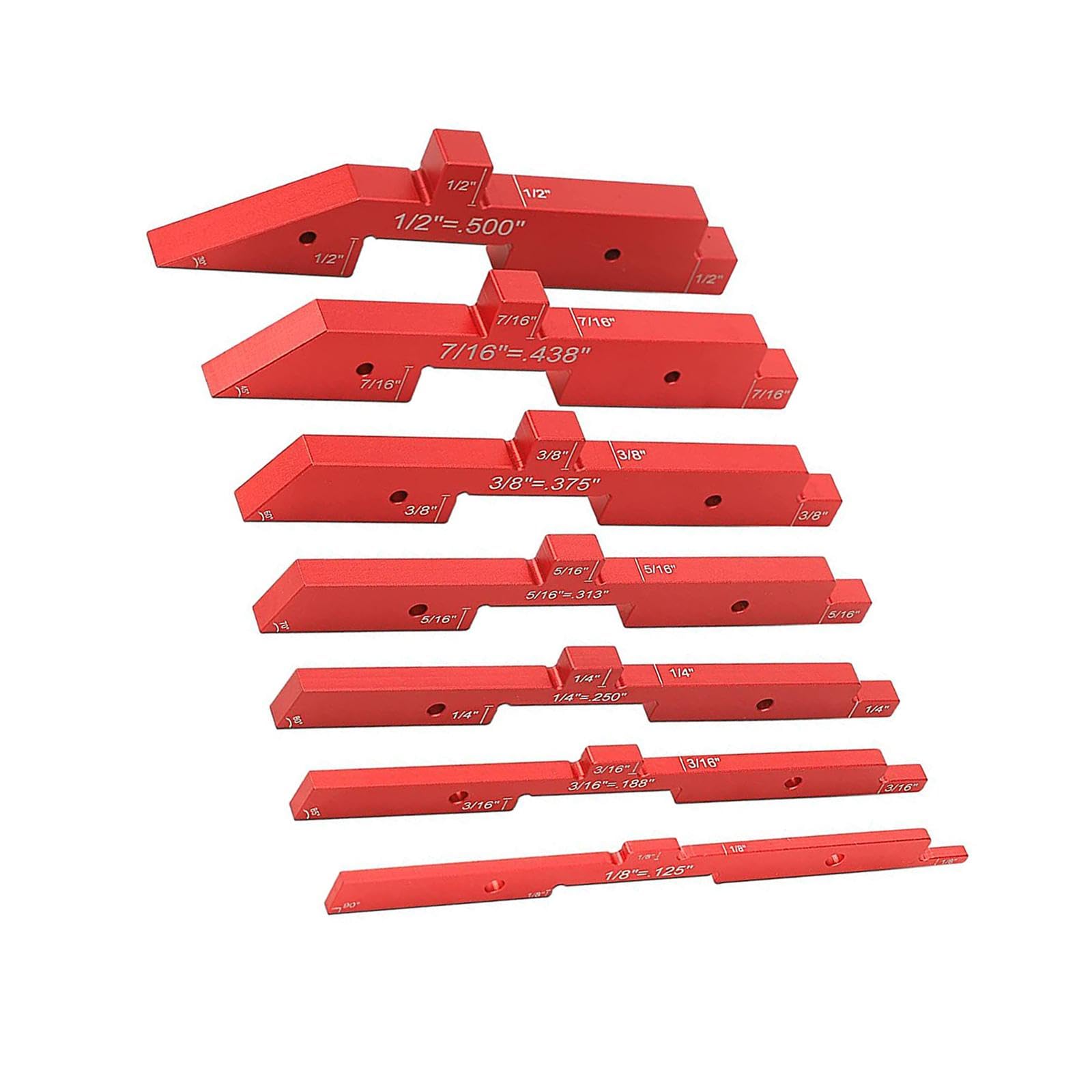 bnf® 7Pieces Setup Blocks Height Set Multipurpose for Handymen Blocks Red|Business & Industrial | Manufacturing & Metalworking | Metalworking Tooling |Set of 7 Pieces Setup Blocks-image-1