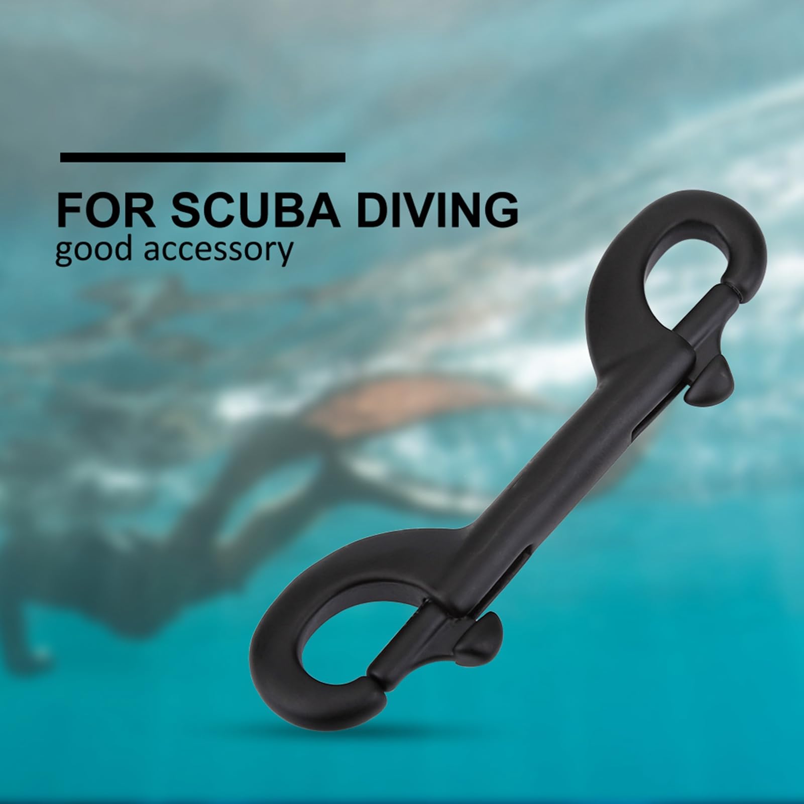 Diving Hook Stainless Steel Diving Clip Double Ended Clip Hook Bolt Snap Scuba Diving Buckle High Fixing Sturdy for Diving (100mm)