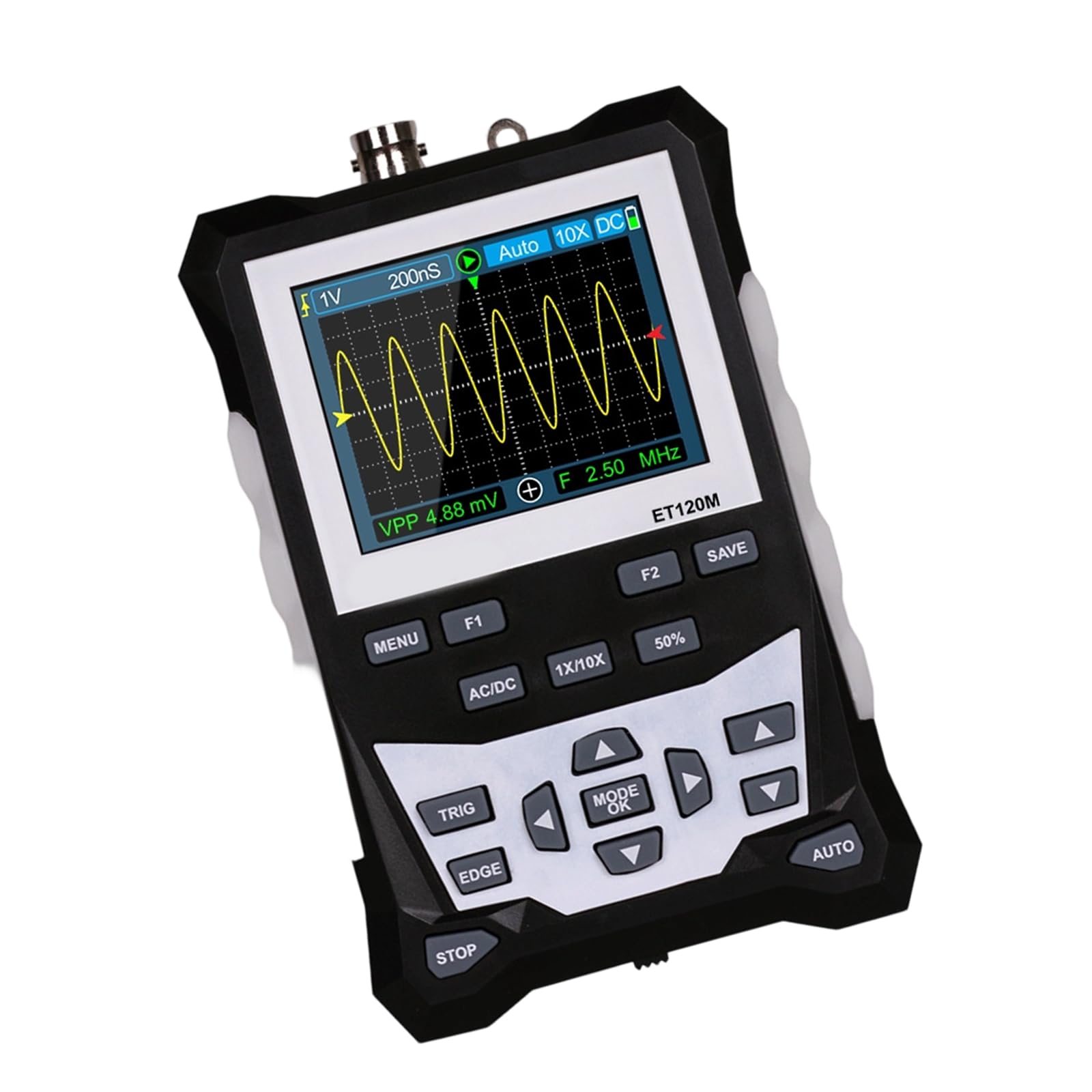 Handheld Oscilloscope with 320x240 Display 500Msps Sample Rate Ideal Auto Measurement Functions