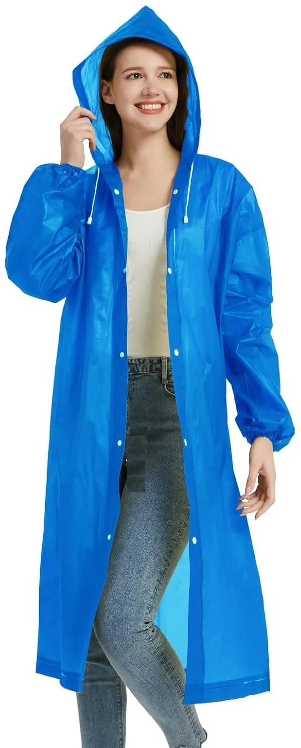 Casual Solid Women Raincoat (Raincoat EVA_Navy_3XL)-picture-49