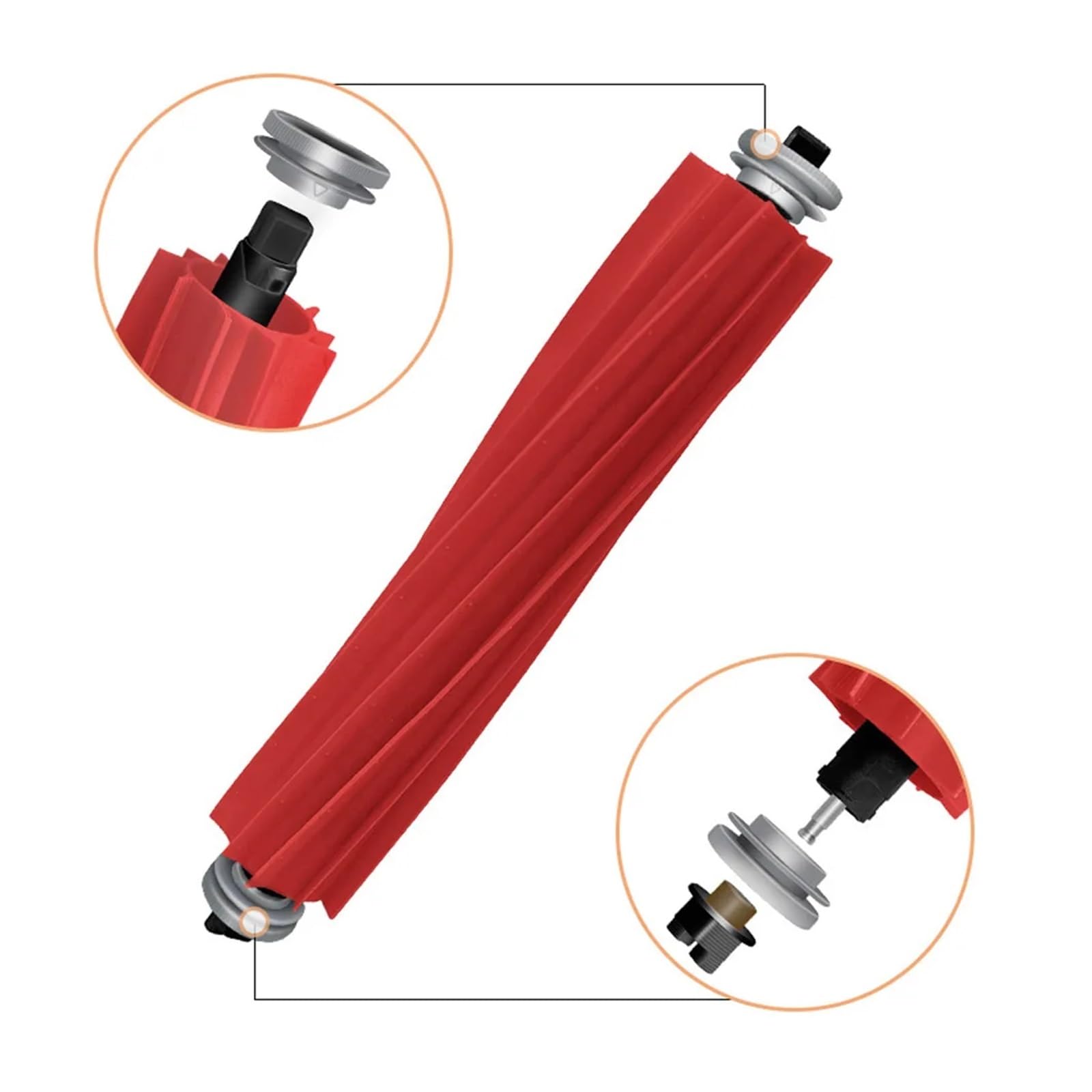 Cepillo Principal, Compatible Con Roborock | Cepillo giratorio de repuesto for robot aspirador mantenimiento diario(6 Pcs)