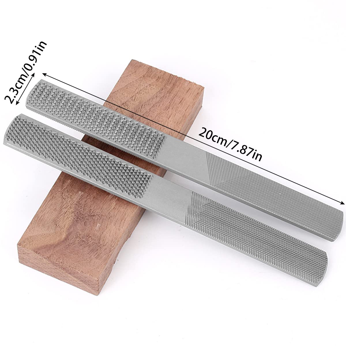 4 Way Wood And Metal Rasp File Tools For Crafting 2-Piece Hand File Set ...