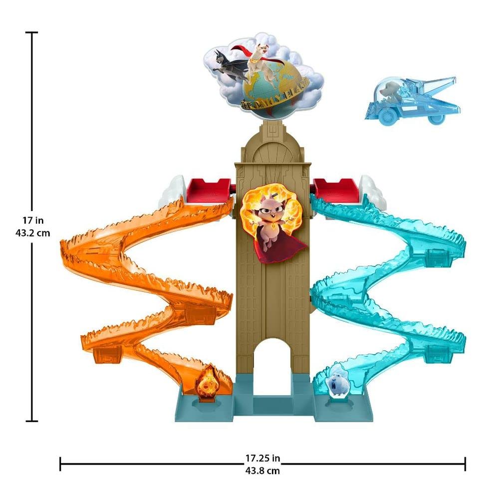 Fisher-Price Krypto Super Chien Coffret Mission de Sauvetage au Daily Planet, Circuit avec Lanceur et 2 Rampes (HGL15) au meilleur prix sur