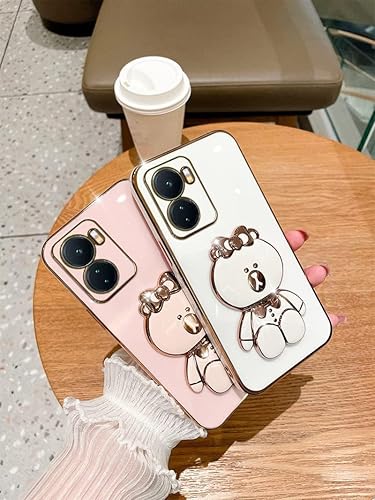 Miniatura 9 de Nord N30 - Funda para Oneplus Nord N30 5G con soporte de espejo oculto, diseño de conejo con protección de cámara, funda femenina de silicona suave