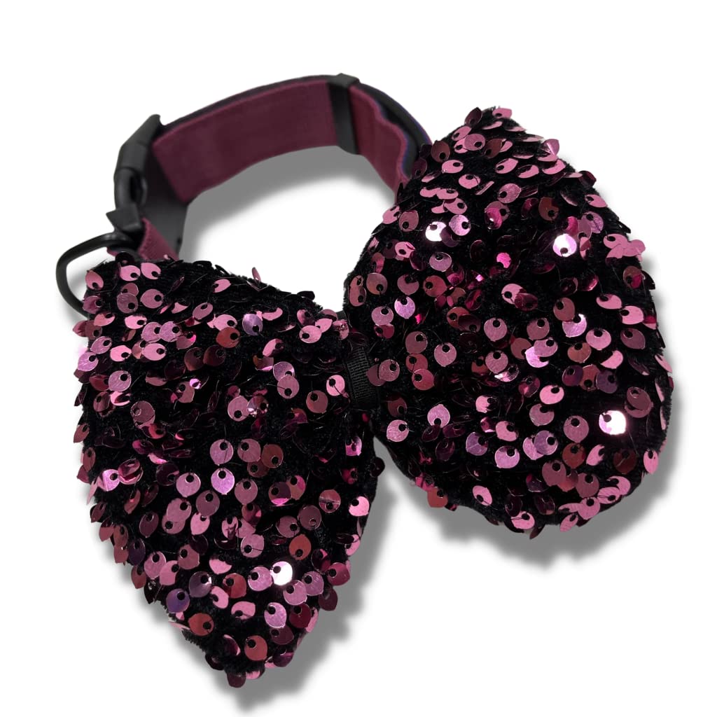 A+A Pets Sequins Collar & Bow Tie Set for Dogs and Cats (L/XL, Pink) (B0BV7BRKSN) Amazon Price History, Amazon Price Tracker