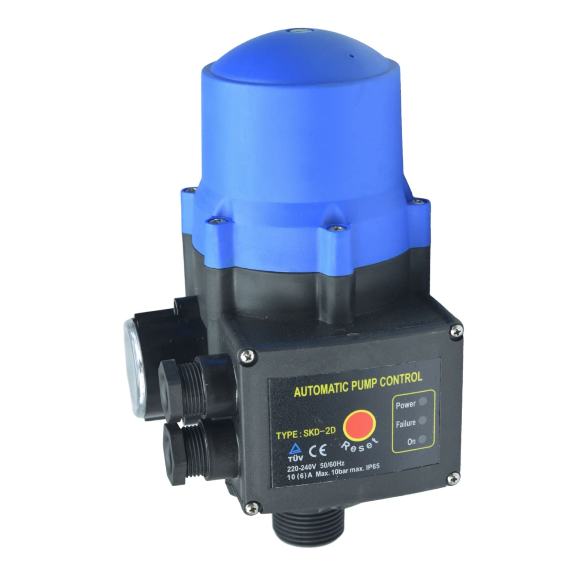 Pressostato SKD-2D 230V monofase per pompa autoclave domestica presscontrol pompa fontana press control manometro Blu E Nero