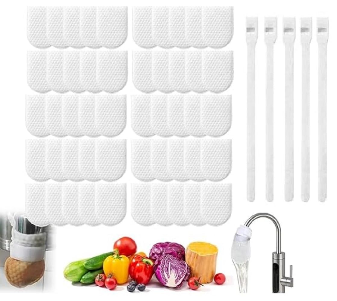 water filter tap cover, faucet filter cotton bag | keep your water clean every day, multi-purpose faucet filter bag pack of 20 with 2 cable ties