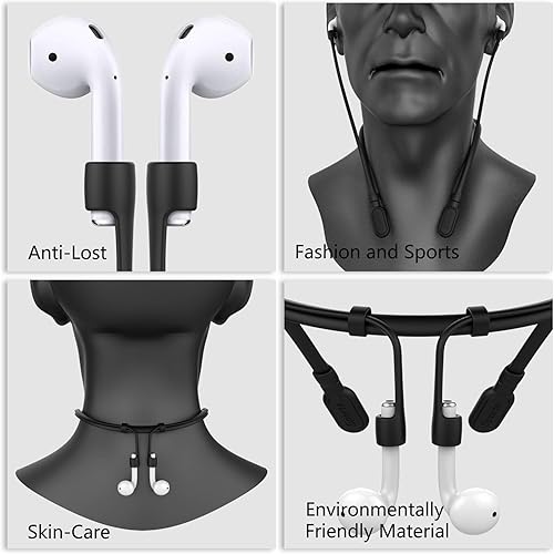 Miniatura 4 de Correa compatible con Airpods, conector de cable de alambre antipérdida de silicona compatible con Airpods Pro 2ndAirpods Pro 1stAirpods 3, 2, 1,