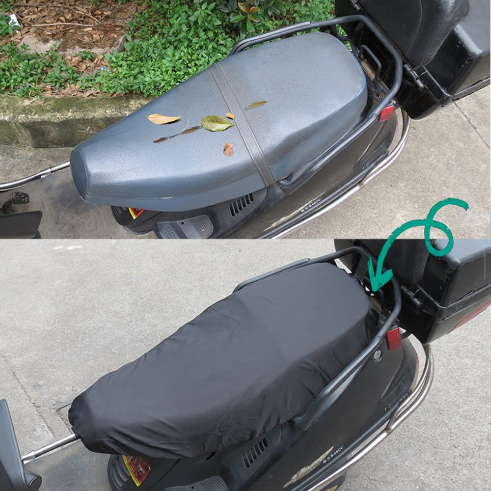 Wodoszczelny pokrowiec na ławkę motocyklową, uniwersalny materiał Oxford, pokrowiec na siedzenia motocyklowe, poszewka na poduszkę, ochrona siedzeń, do większości pokrowców na motocykl, czarny, rozmiar L