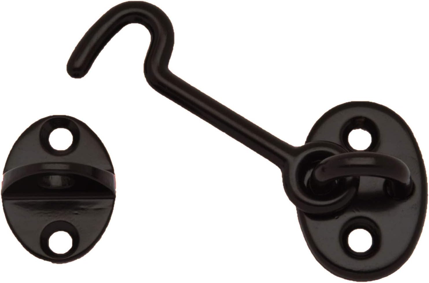 QCAA Brass Hook Latch, Window Fastener, Catch, 2