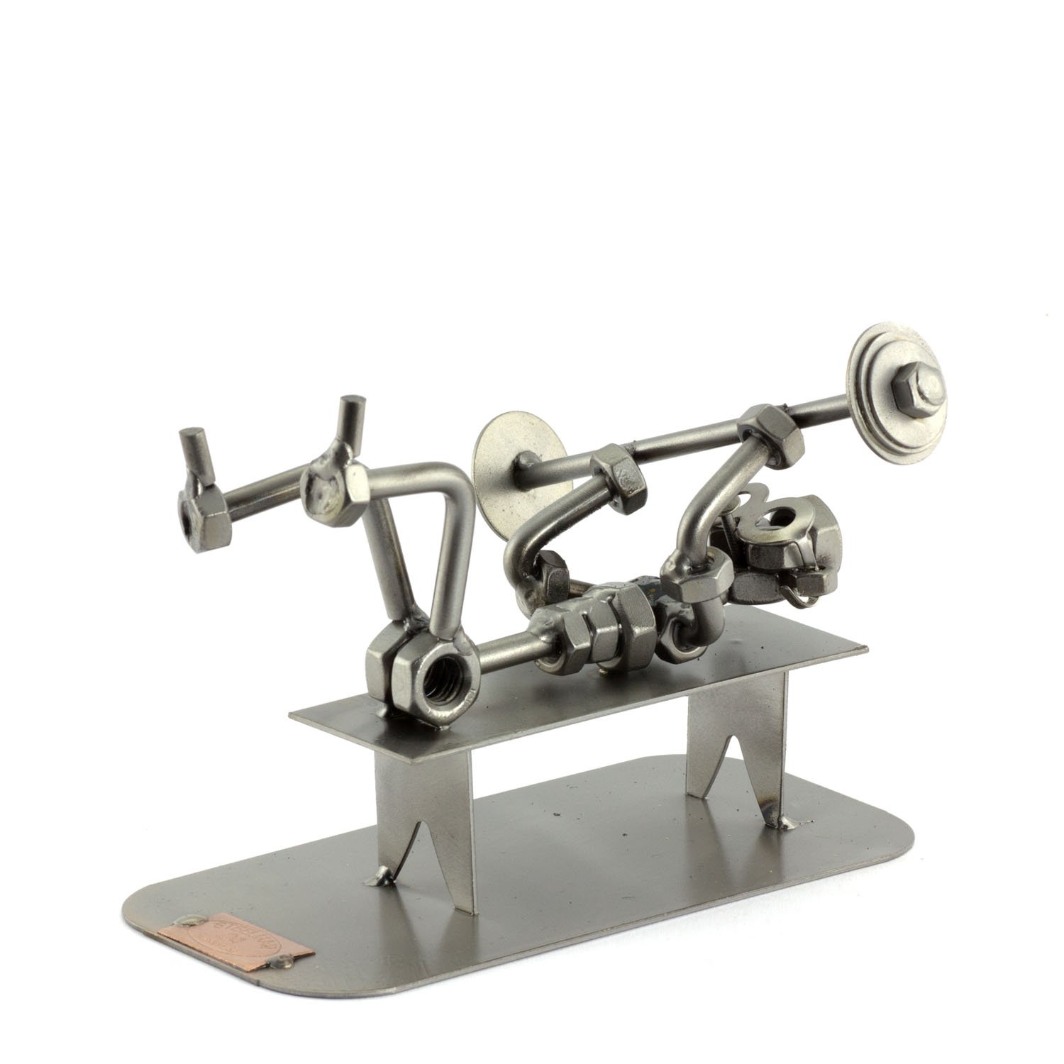 Steelman24 I Nuts and Bolts Sculpture Poor Bodybuilder I Handmade Ornaments I Made in Germany I I Metal Figurine