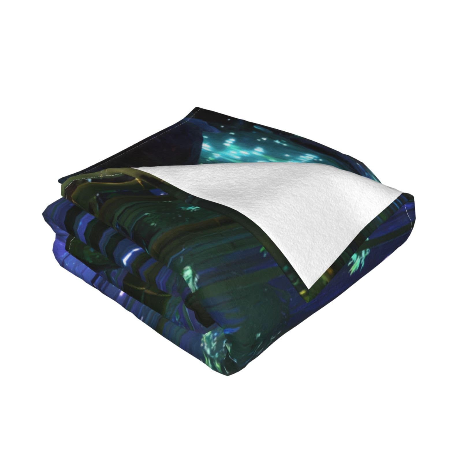 Manta de viaje portátil de 80 x 60 pulgadas, suave, resistente a las arrugas, plegable, exquisito estampado de bosque de bambú de ensueño