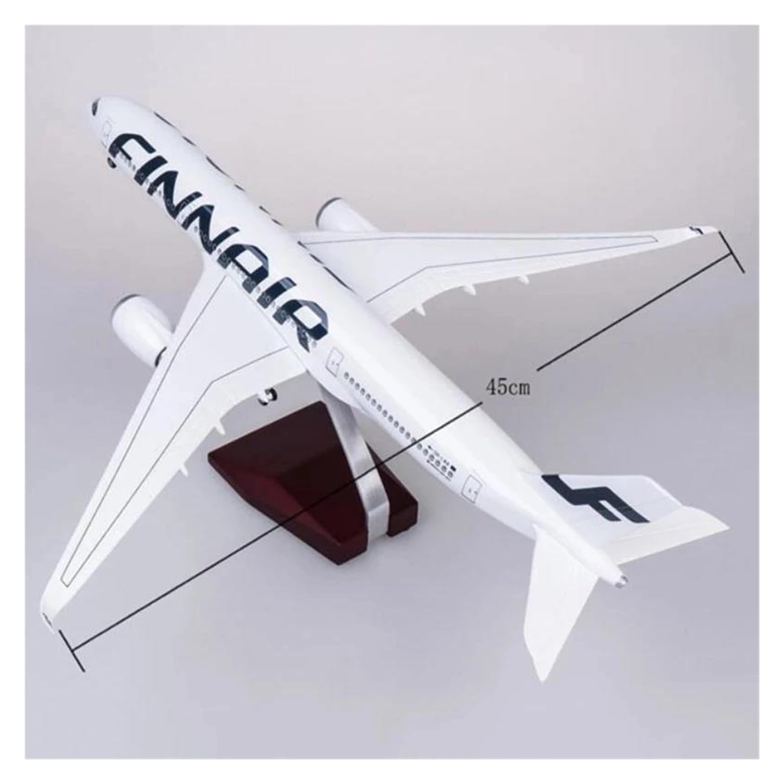 Odlewane zabawki samolotowe w skali 1:142 dla Airbusa A350 fiński model samolotu maszyna do odlewania ciśnieniowego dekoracja pamiątkowa zebrane modele samolotów do kolekcji (ze światłem)