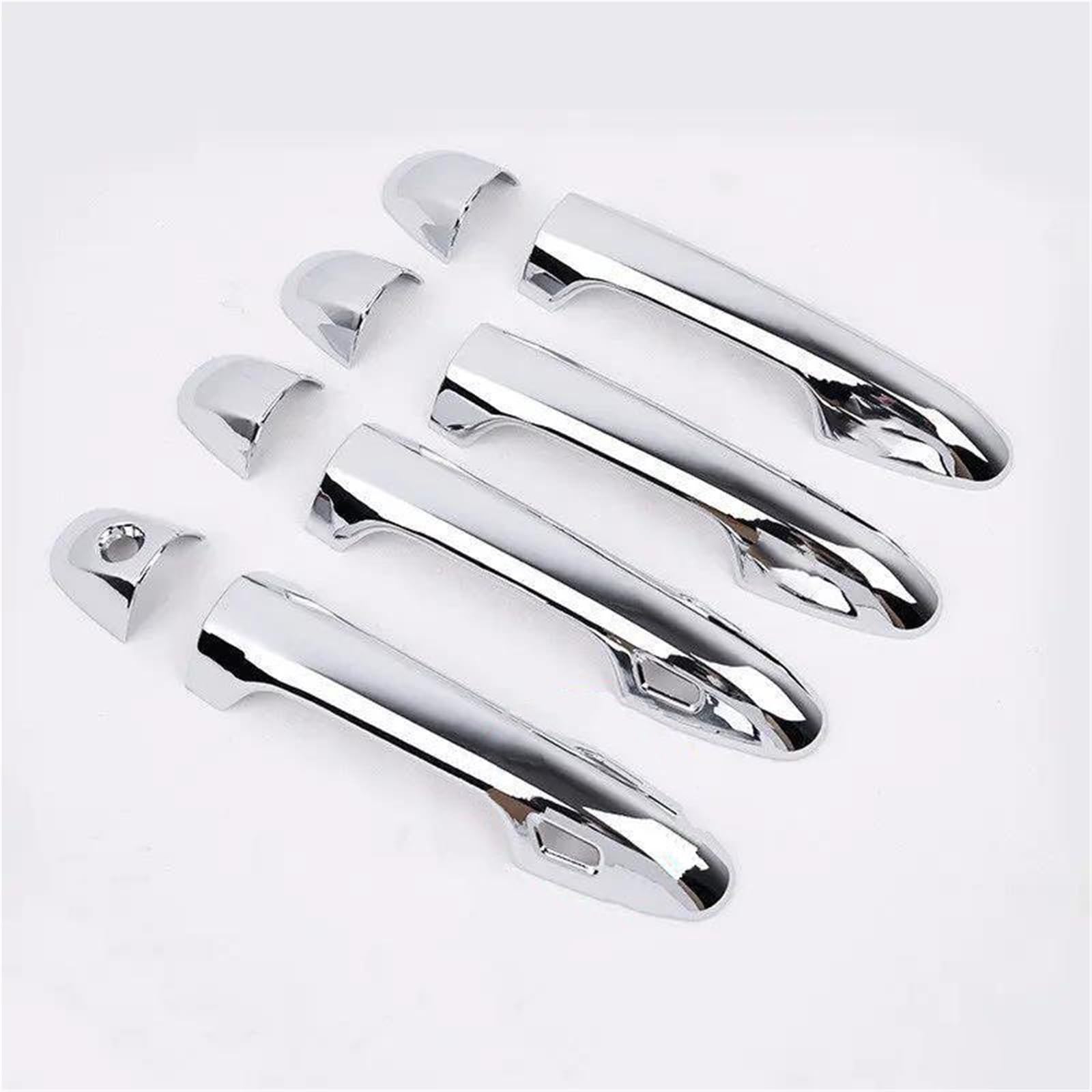 JTWMTY for Highlander for Kluger 2015-2019 Carbon Fiber Chrome Car Door Handle Bowl Cover Decor Trim Sticker Accessories(Style 3)