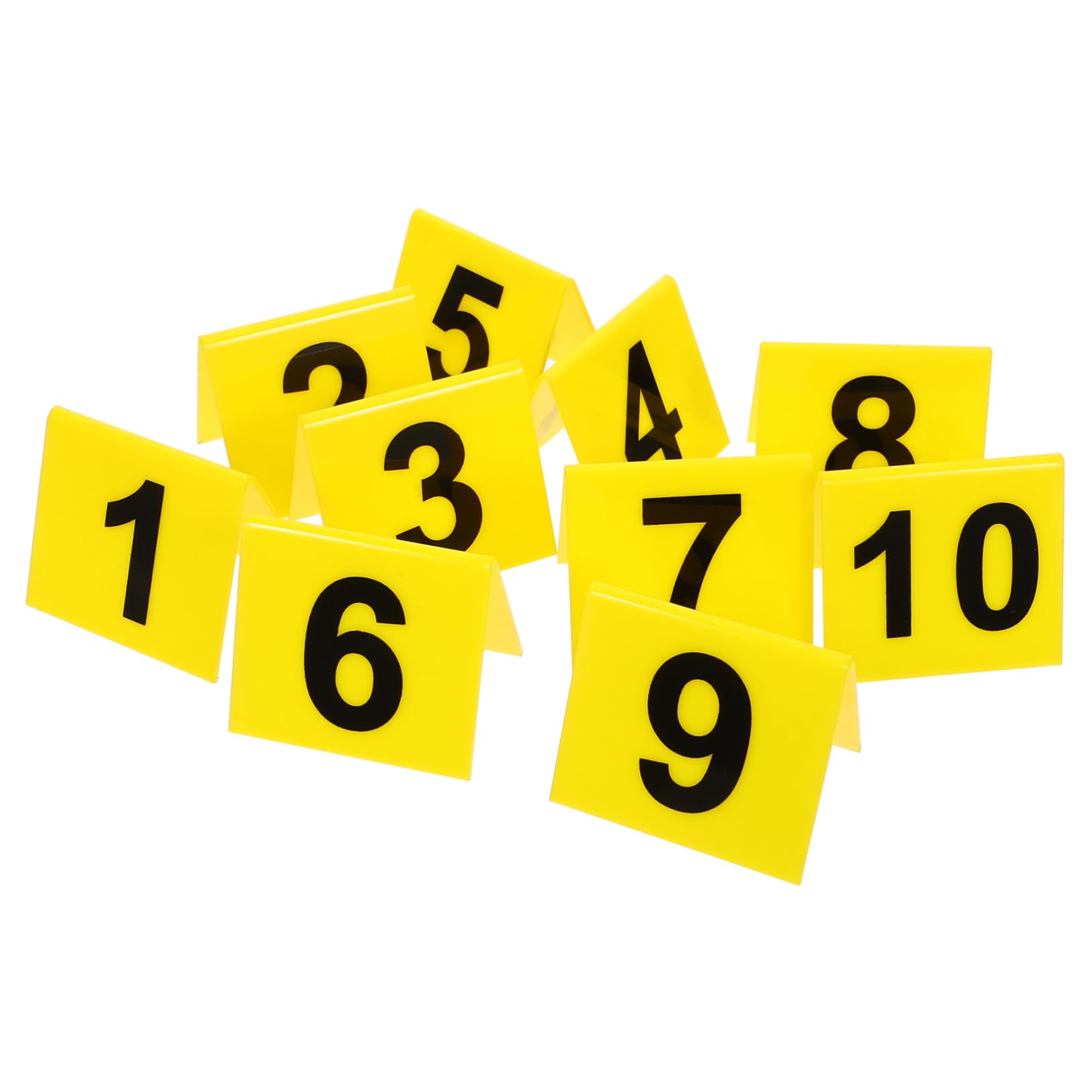 VALICLUD 10Pcs Shaped Acrylic Table Number Markers Compact Game Markers for Restaurants Cafes and Events Stylish Dining Table Identification and Break Resistant Design