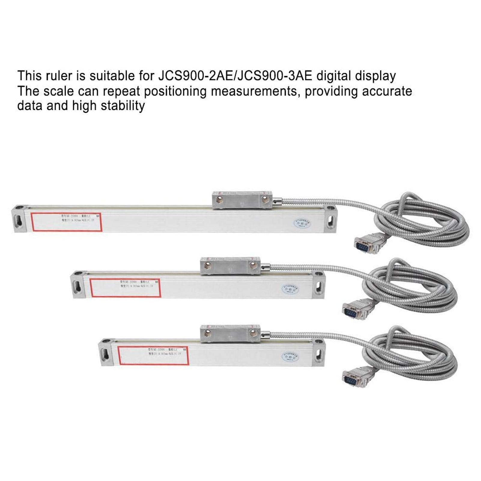 Lecture numérique DRO, 3PCS Tour Linear Scale Linear Scale 5um Precision Digital Readout Encoder pour JCS900-2AE JCS900-3AE DRO, Optical Linear Encoder(0-200mm 0-400mm 0-500mm)