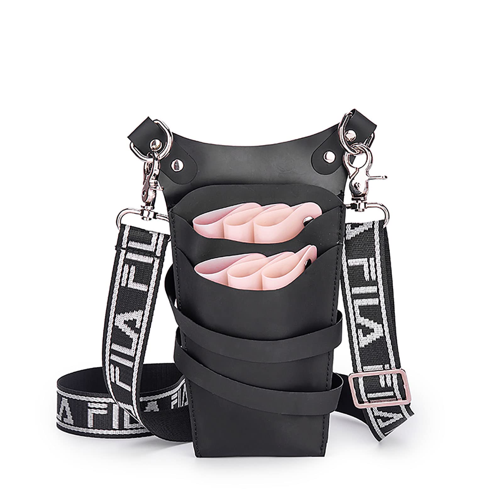vrfvsdasAAS Hairdressing Tools Waist Bag, Salon Hair Stylist Barber Scissors Shear Hairdressing Waist Shoulder Holder Case Bag Scissor(B)