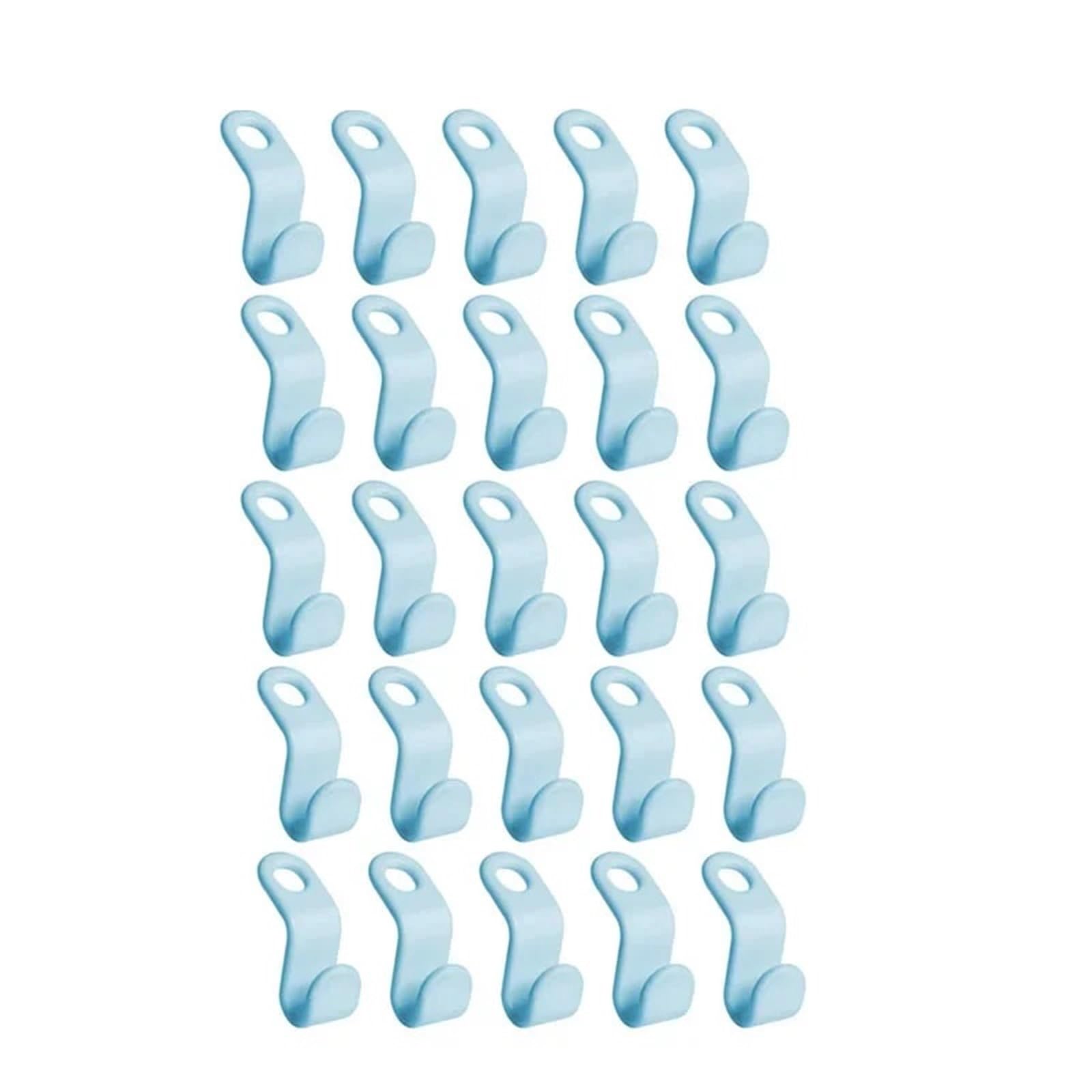 Hangers for Clothes Space Savers 250 Pcs Plastic Clothes Hanger Cascade Hooks - Space Saving Connectors For Wardrobe Closet Organization(Blue)