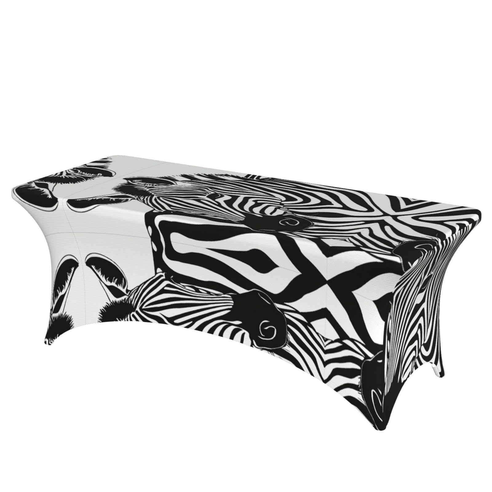 Nappe de table zèbre extensible pour décoration de mariage et banquet