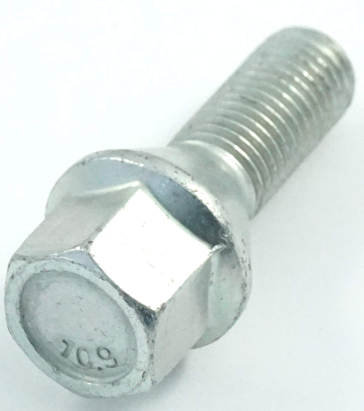 20 Boulons De Roue M14 X 1.5 X 30 - Cône 60° SW17, Zinc, Classe 10.9 - Argenté
