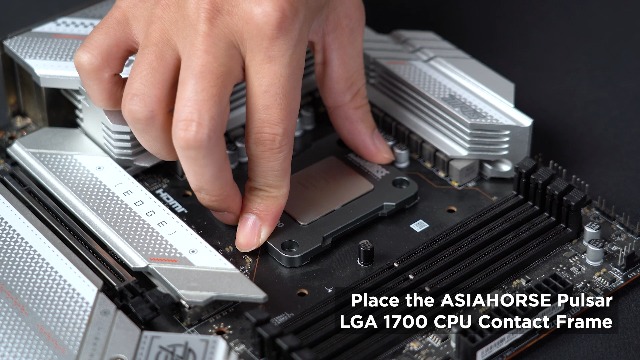 Image of AsiaHorse LGA 1700 CPU Contact Frame, 100% Flush Anti-Bending Secure Frame for Intel CPU, High-Strength Metal Construction Compatible with H610 /B660 /Z690 /Z790 Motherboards, Enhances Cooling Efficiency