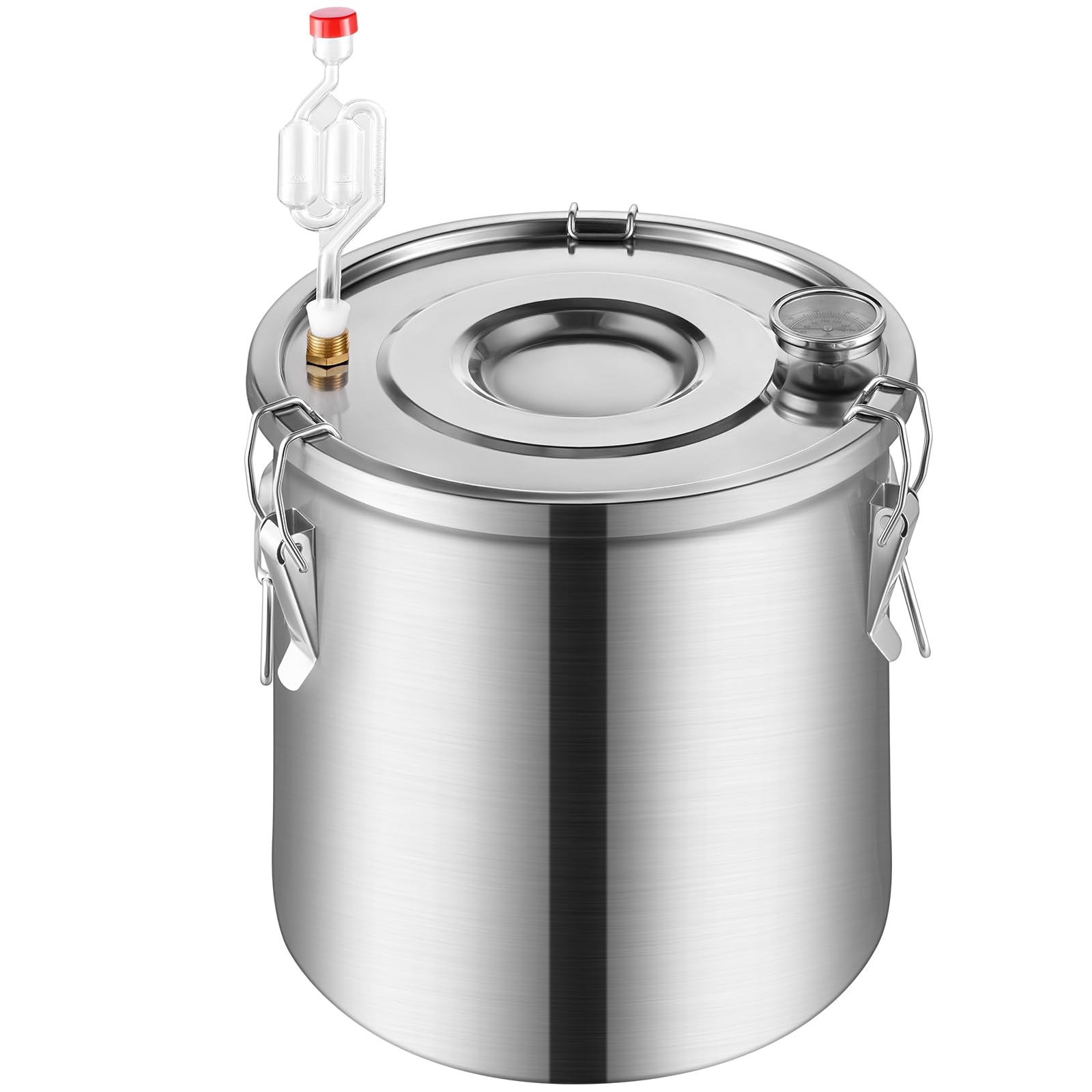 VEVOR Distillatore di Bevande Alcoliche Fusto Capienza ca. 50L Kit di Distillatore di Alcol per Raffreddamento, Set di Distillatore a Doppio Condensatore con Distillazione Secondaria Liquore Alcolico