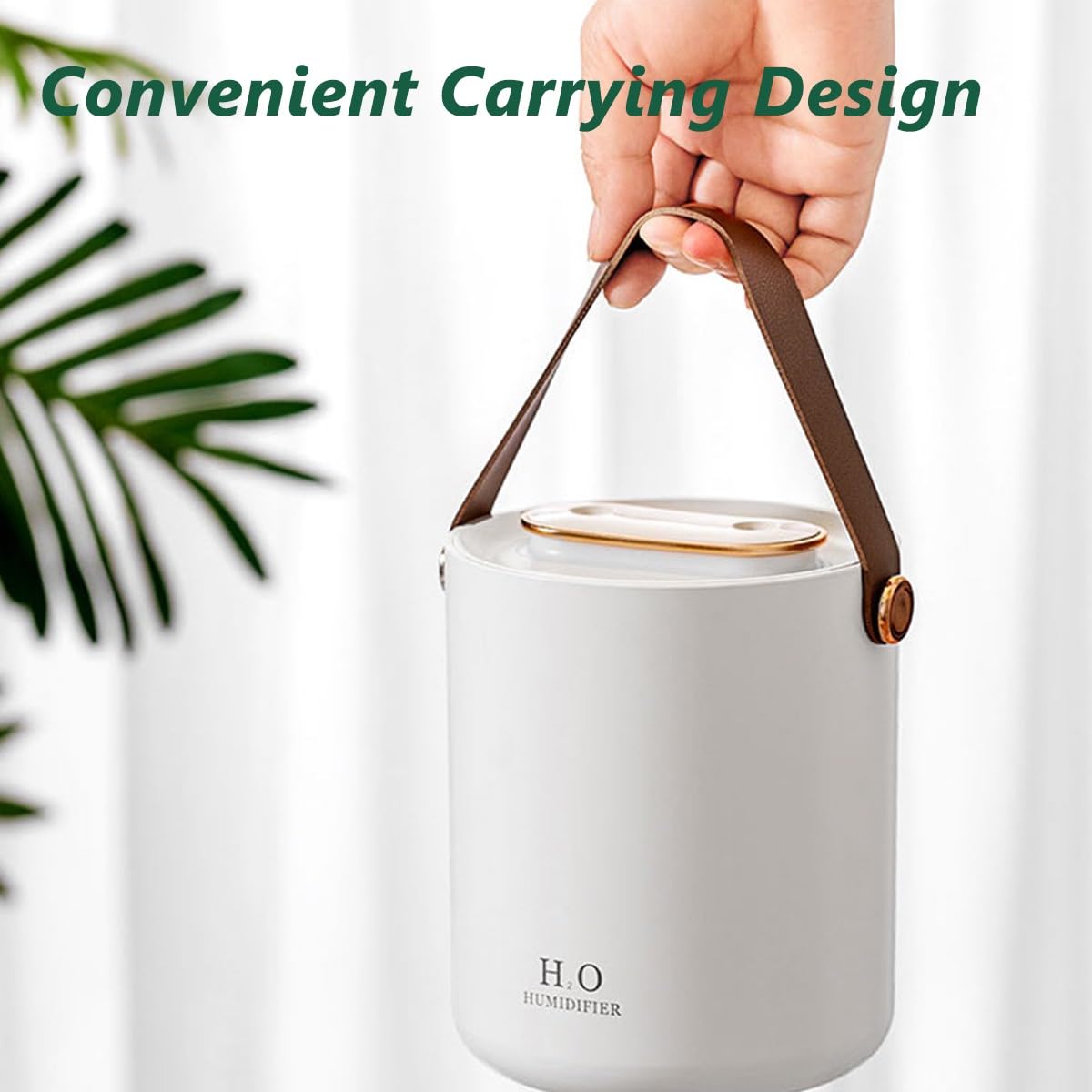 Mini humidificador portátil USB, apagado automático de 1,2 L, humidificador de aire silencioso para dormitorio, oficina, bebé y planta, difusor personal de coche