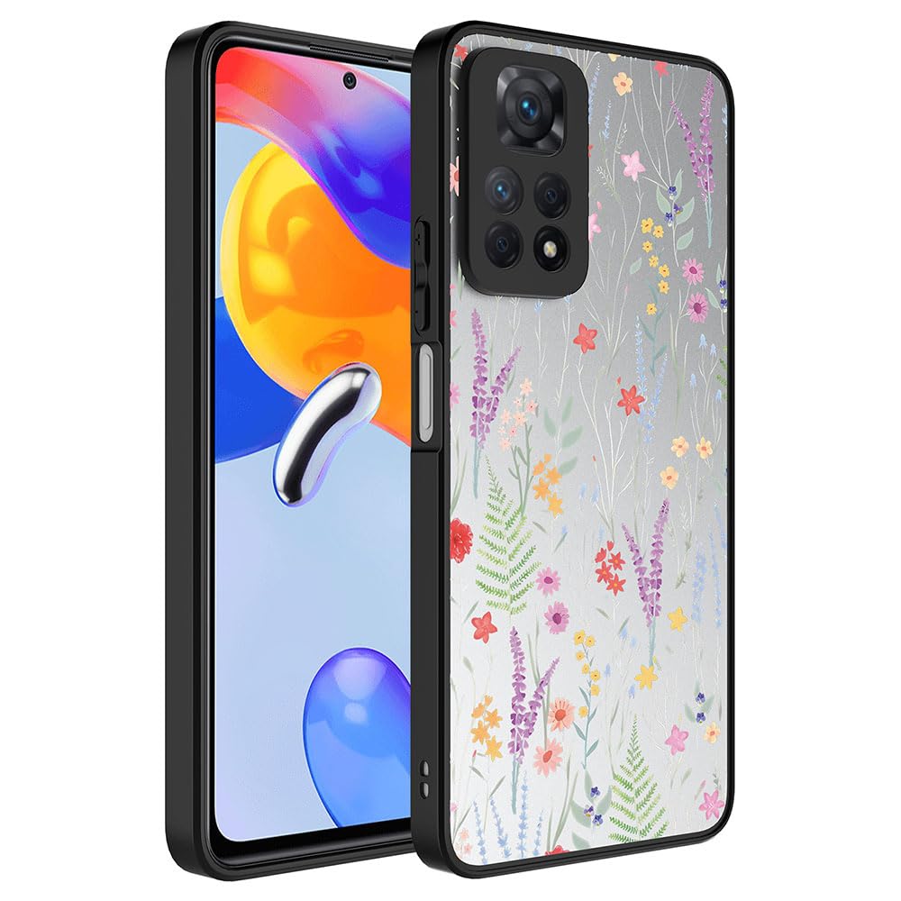 Zore Xiaomi ile uyumlu Redmi Note 12 Pro 4G Kılıf Aynalı Desenli Kamera Korumalı Parlak Zore Mirror Kapak Dallar