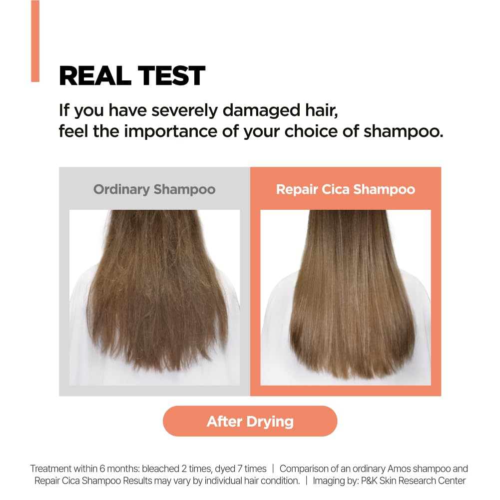 AMOS PROFESSIONAL Repair Cica Shampoo l Repairs, Strengthens, & Nourishes for Split Ends & Breakage, Reverse Hair Damage from Bleach, Color, Chemical Services, 16.9 fl. oz. - Image 4
