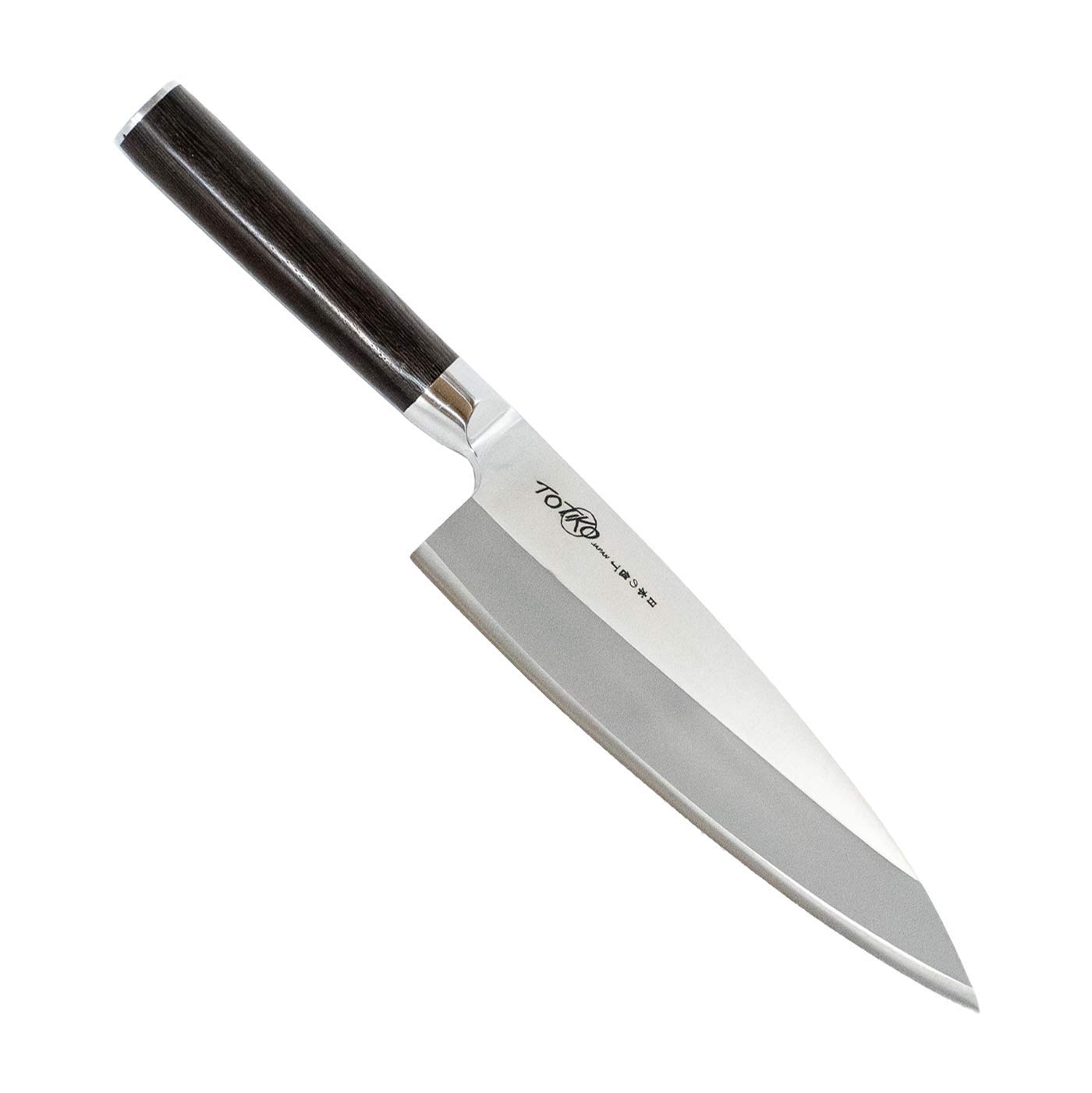 Coltello da Cucina Professionale Giapponese, Coltello Professionale in Acciaio, Lama da 18,5cm, Deba, Manico in Legno Trattato, Coltello da Pesce - Sakai Japan Knives