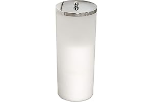 Zenna Home Glass Toilet Paper Holder with Lid