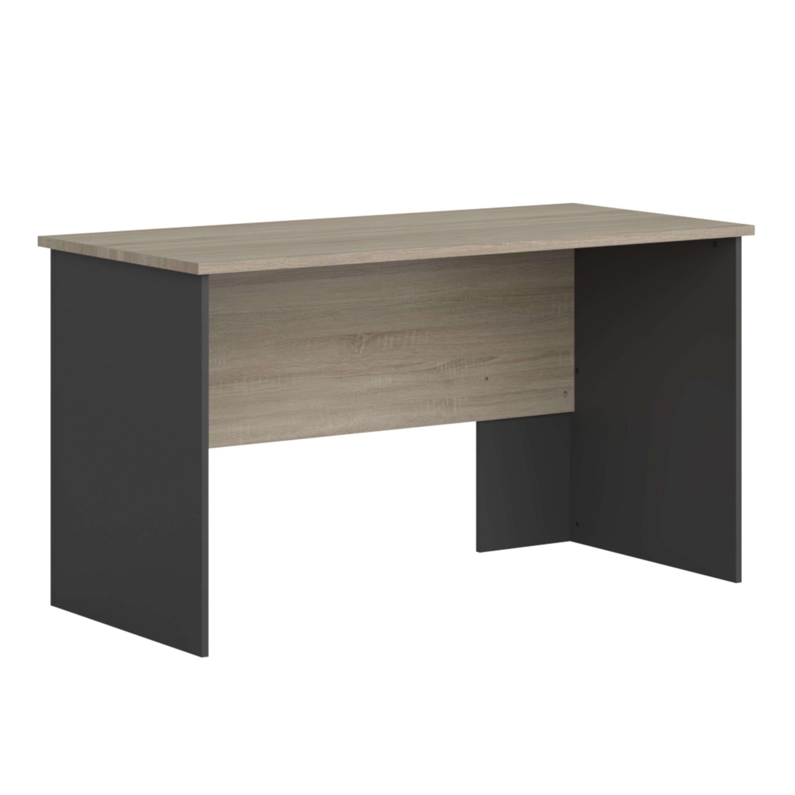 Miroytengo Mesa de Escritorio Oficina Nibis Estilo Industrial Color Roble Sonoma y Gris Antracita 140 cm