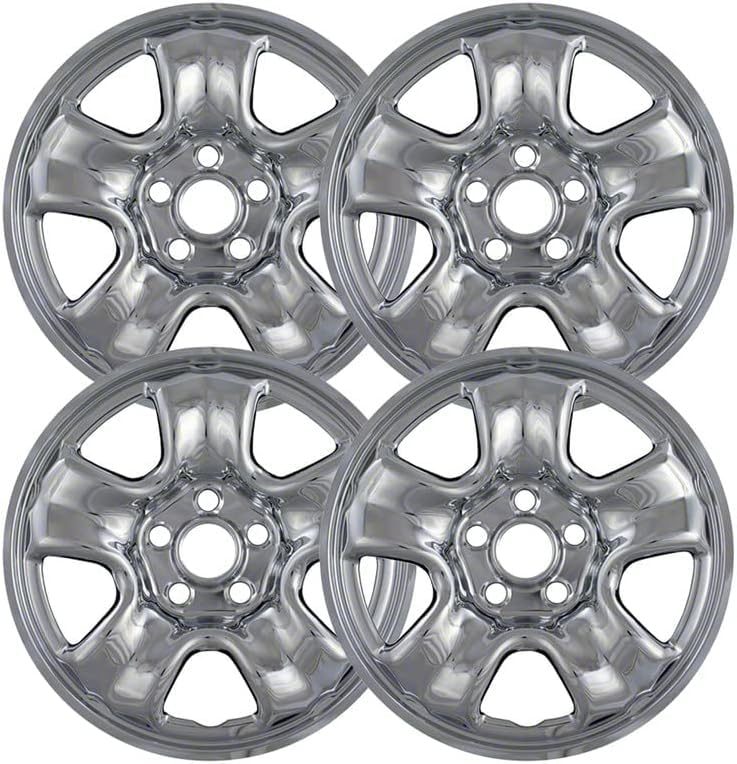 OxGord Set of 4 16 inch Chrome ABS Wheel Skins Impostors Wheel Covers Compatible with 2012-2016 Honda CR-V Wheels- Auto Tire Replacement Cap Cover