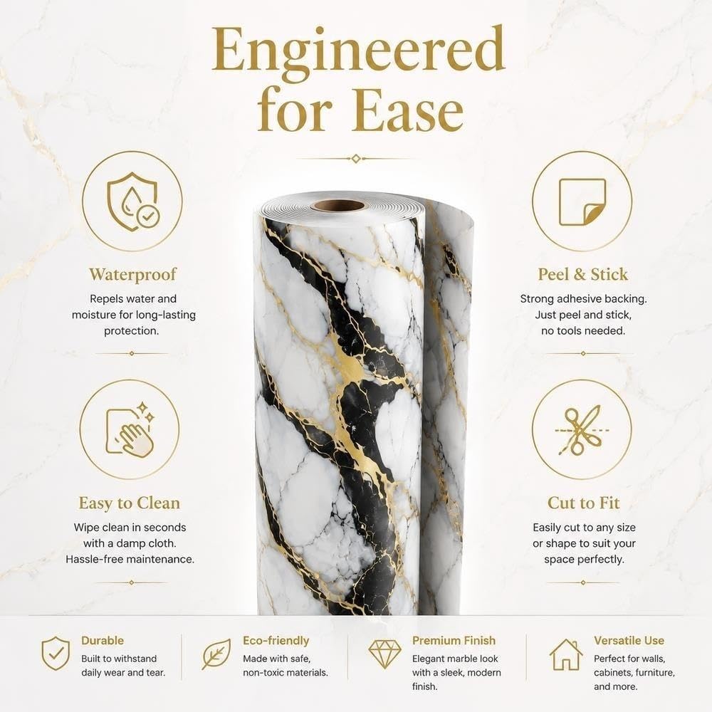 Peel and Stick Stone Vein Wall Panels Waterproof Backsplash Tile