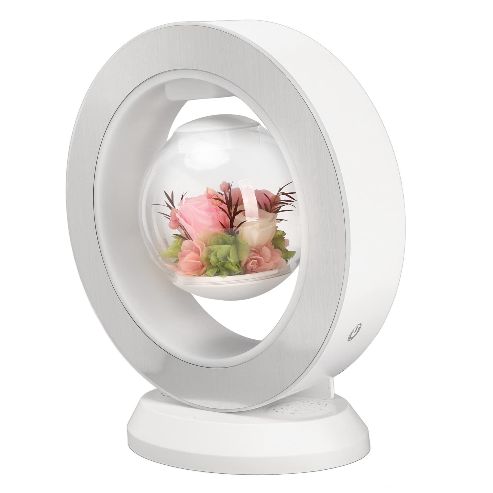 AMONIDA Levitating Bluetooth Speaker, Magnetic Floating Speaker Beautiful Plug and Play Forever Flowers for Living Room (UK Plug)