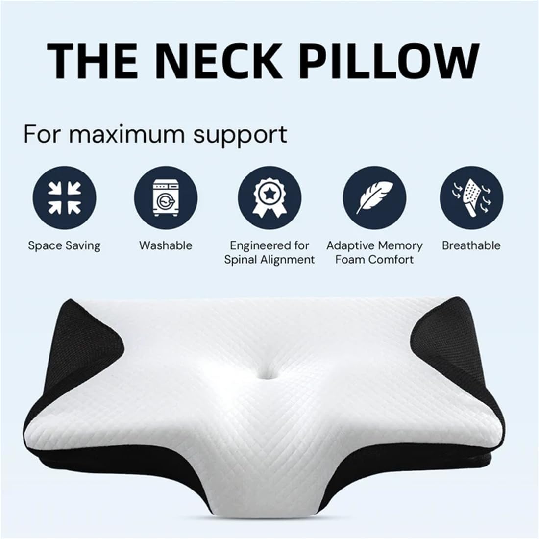 SWZEC Neck Haven - Hospitality Collection (Black,60 * 35 * 11.5 CM)