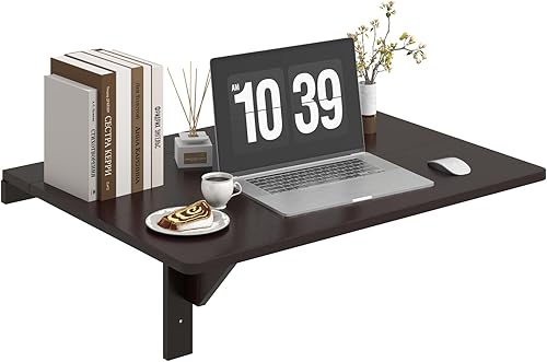 Escritorio plegable montado en la pared, mesa plegable de hojas abatibles, escritorio flotante de madera para lavandería, mesa plegable para