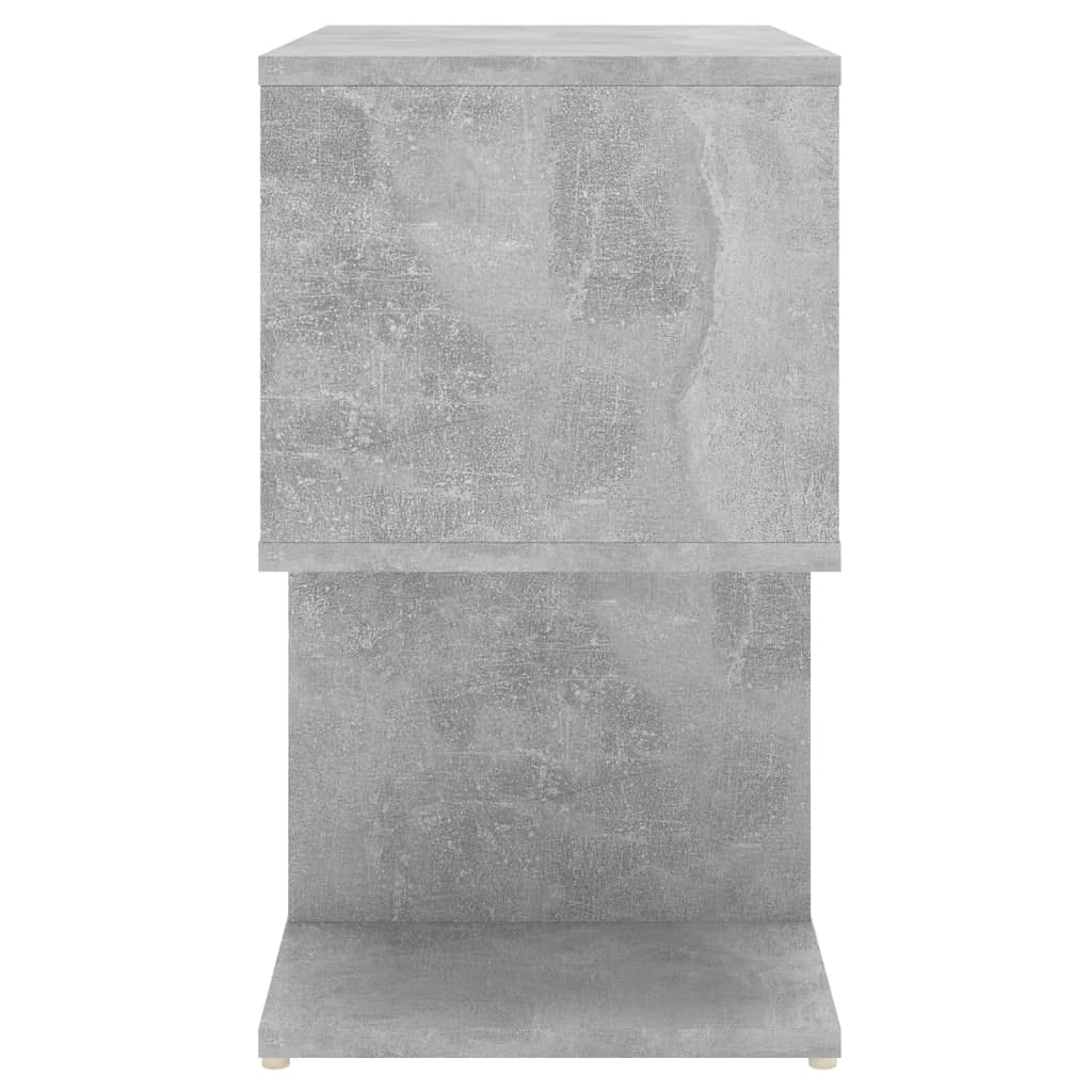 Lot de 2 Tables de Chevet Gris Béton 50x30x51,5 cm
