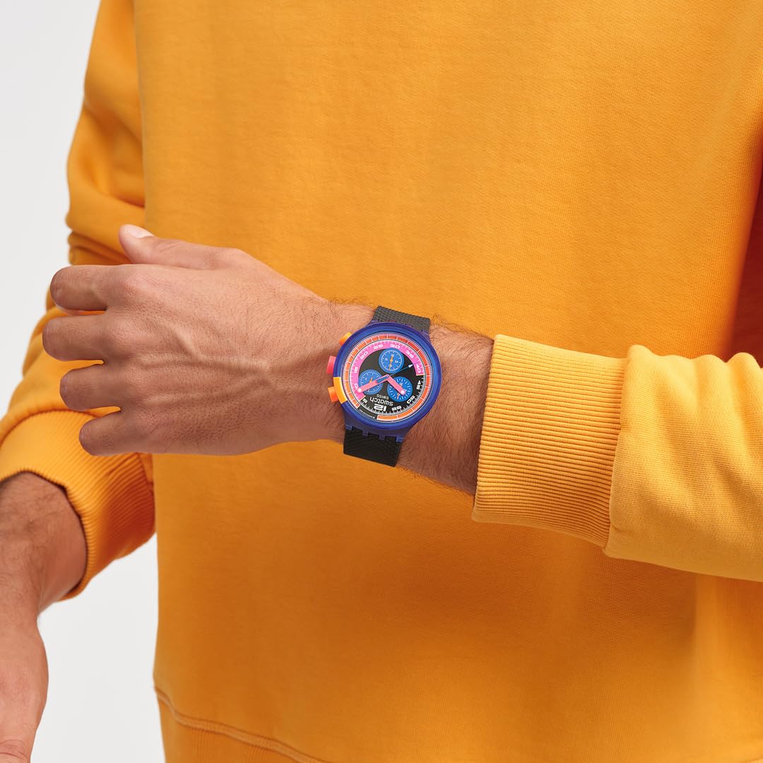 Swatch - Orologio in plastic. blu-blu-nero