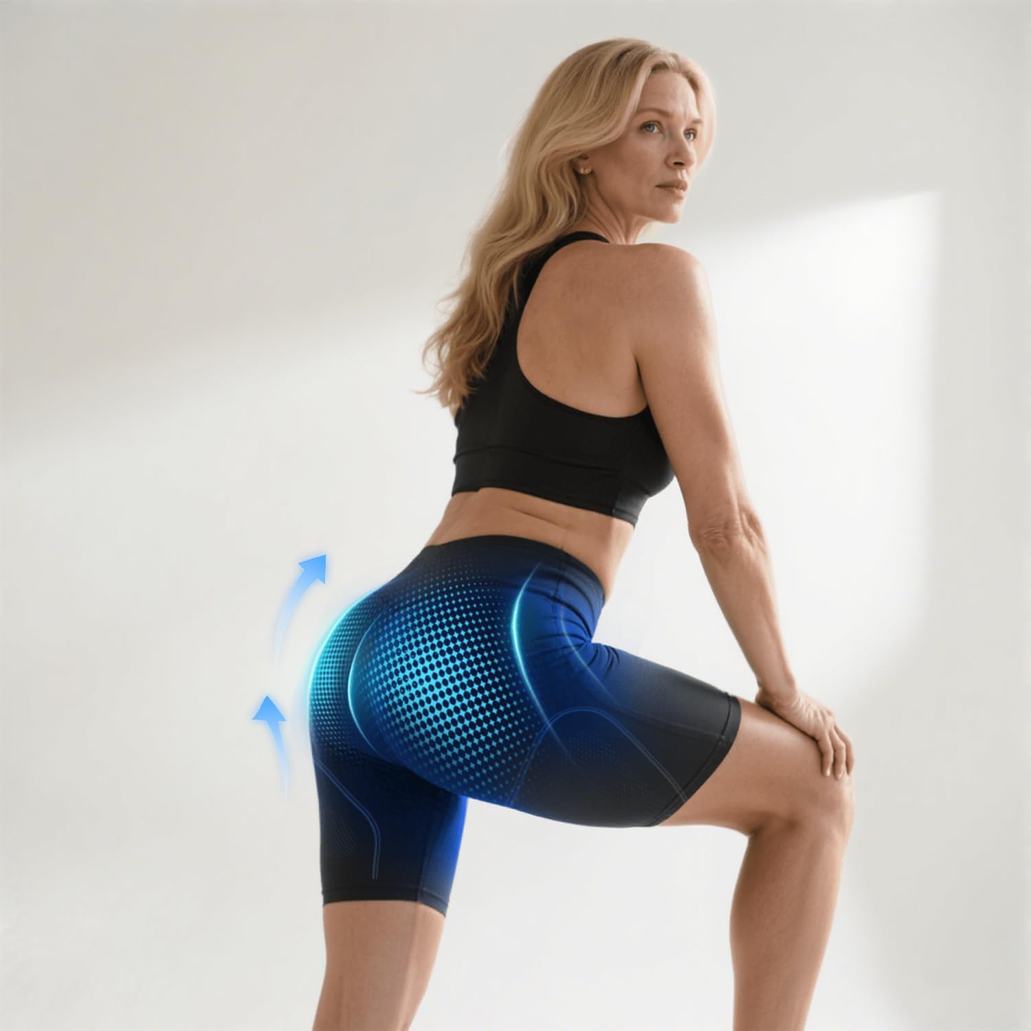 MEGELIN Tnoning Shorts, Hip+ Pelvic Restore Black for Women at Home - Image 3
