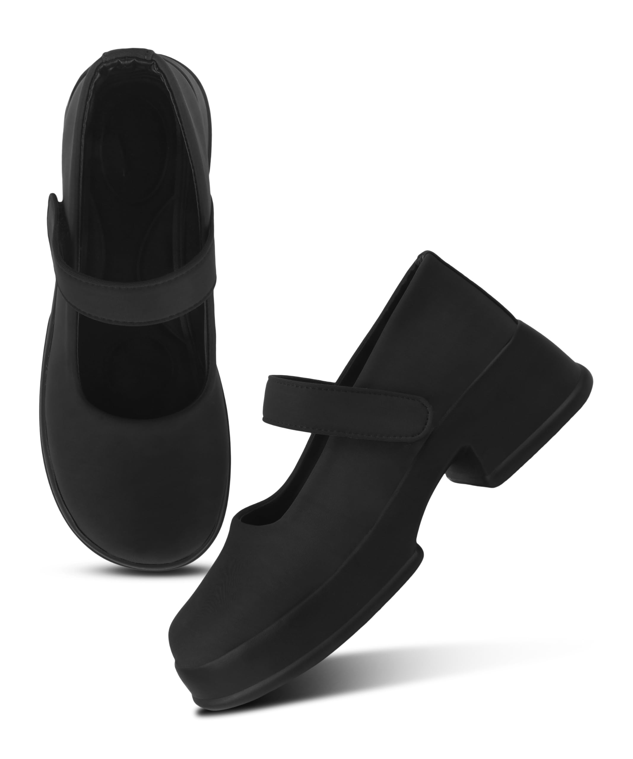 FROH FEET Womens Ballet Mary Jane Flats, Comfortable Business Office Dress Shoes for Women Dressy and Work with Velcro Ankle Strap-picture-23